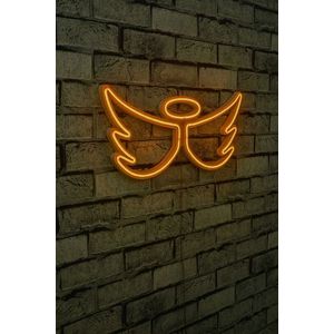 Decoratiune luminoasa LED, Angel, Benzi flexibile de neon, DC 12 V, Galben imagine