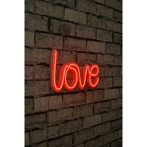 Decoratiune luminoasa LED, Love, Benzi flexibile de neon, DC 12 V, Rosu imagine