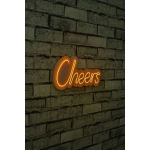 Decoratiune luminoasa LED, Cheers, Benzi flexibile de neon, DC 12 V, Galben imagine