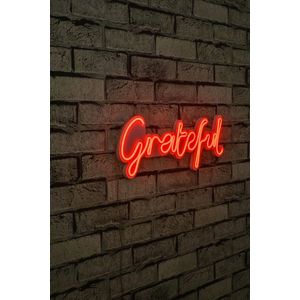 Decoratiune luminoasa LED, Grateful, Benzi flexibile de neon, DC 12 V, Rosu imagine