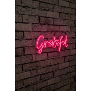 Decoratiune luminoasa LED, Grateful, Benzi flexibile de neon, DC 12 V, Roz imagine