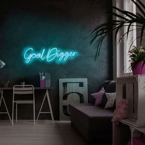 Decoratiune luminoasa LED, Goal Digger, Benzi flexibile de neon, DC 12 V, Albastru imagine