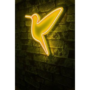 Decoratiune luminoasa LED, Little Bird, Benzi flexibile de neon, DC 12 V, Galben imagine