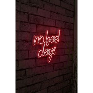 Decoratiune luminoasa LED, No Bad Days, Benzi flexibile de neon, DC 12 V, Rosu imagine