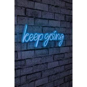 Decoratiune luminoasa LED, Keep Going, Benzi flexibile de neon, DC 12 V, Albastru imagine