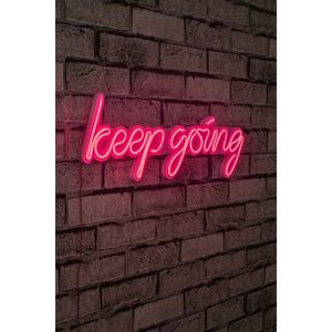 Decoratiune luminoasa LED, Keep Going, Benzi flexibile de neon, DC 12 V, Roz imagine