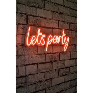 Decoratiune luminoasa LED, Lets Party, Benzi flexibile de neon, DC 12 V, Rosu imagine