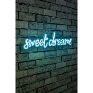 Decoratiune luminoasa LED, Sweet Dreams, Benzi flexibile de neon, DC 12 V, Albastru imagine