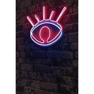 Decoratiune luminoasa LED, Evil Eye, Benzi flexibile de neon, DC 12 V, Roz / Albastru imagine