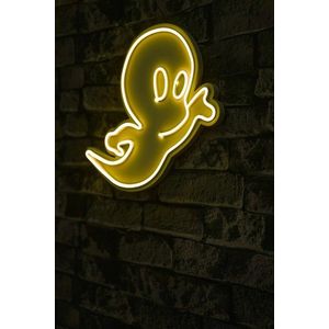 Decoratiune luminoasa LED, Casper The Friendly Ghost, Benzi flexibile de neon, DC 12 V, Galben imagine