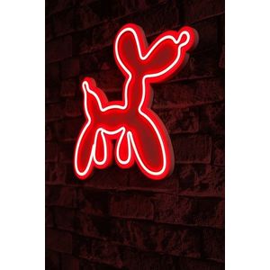 Decoratiune luminoasa LED, Balloon Dog, Benzi flexibile de neon, DC 12 V, Rosu imagine