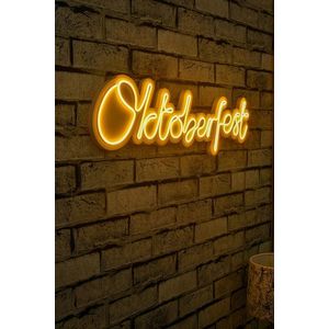 Decoratiune luminoasa LED, Oktoberfest, Benzi flexibile de neon, DC 12 V, Galben imagine