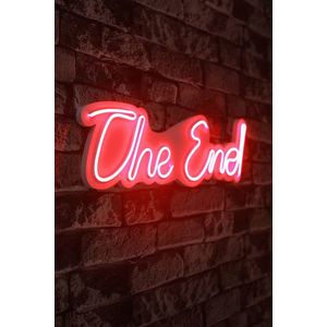 Decoratiune luminoasa LED, The End, Benzi flexibile de neon, DC 12 V, Rosu imagine