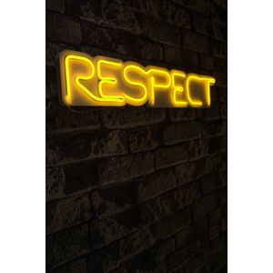 Decoratiune luminoasa LED, Respect, Benzi flexibile de neon, DC 12 V, Galben imagine