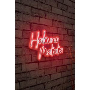 Decoratiune luminoasa LED, Hakuna Matata, Benzi flexibile de neon, DC 12 V, Rosu imagine