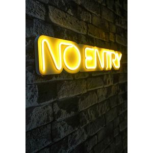 Decoratiune luminoasa LED, No Entry, Benzi flexibile de neon, DC 12 V, Galben imagine