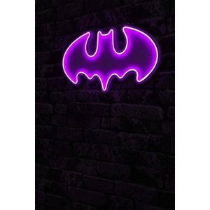 Decoratiune luminoasa LED, Batman Bat Light, Benzi flexibile de neon, DC 12 V, Roz imagine