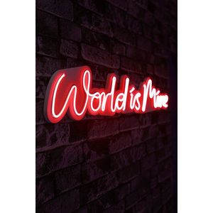 Decoratiune luminoasa LED, World is Mine, Benzi flexibile de neon, DC 12 V, Rosu imagine