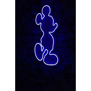 Decoratiune luminoasa LED, Mickey Mouse, Benzi flexibile de neon, DC 12 V, Albastru imagine