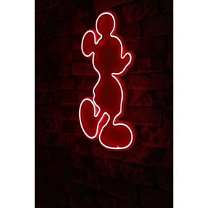 Decoratiune luminoasa LED, Mickey Mouse, Benzi flexibile de neon, DC 12 V, Rosu imagine