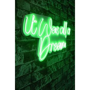 Decoratiune luminoasa LED, It was all a Dream, Benzi flexibile de neon, DC 12 V, Verde imagine