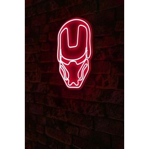 Decoratiune luminoasa LED, Iron Man, Benzi flexibile de neon, DC 12 V, Rosu imagine