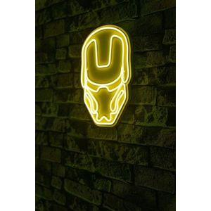 Decoratiune luminoasa LED, Iron Man, Benzi flexibile de neon, DC 12 V, Galben imagine