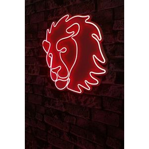 Decoratiune luminoasa LED, Lion, Benzi flexibile de neon, DC 12 V, Rosu imagine