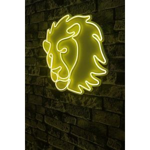 Decoratiune luminoasa LED, Lion, Benzi flexibile de neon, DC 12 V, Galben imagine