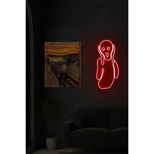 Decoratiune luminoasa LED, Scream, Benzi flexibile de neon, DC 12 V, Rosu imagine