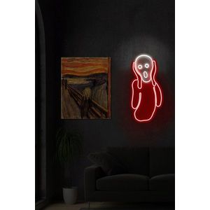 Decoratiune luminoasa LED, Scream, Benzi flexibile de neon, DC 12 V, Rosu/Alb imagine