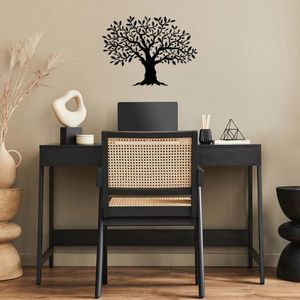 Decoratiune de perete, Monumental Tree Medium, Metal, Dimensiune: 50 x 36 cm, Negru imagine