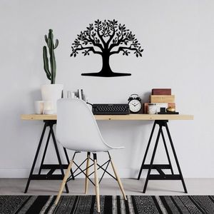 Decoratiune de perete, Monumental Tree 20, Metal, Dimensiune: 70 x 55 cm, Negru imagine