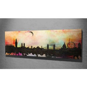 Tablou decorativ, PC072, Canvas, 30 x 80 cm, Multicolor imagine