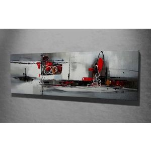 Tablou decorativ, PC090, Canvas, 30 x 80 cm, Multicolor imagine