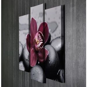 Set 3 tablouri decorative, UC035, Canvas, 45 x 20 cm, Multicolor imagine