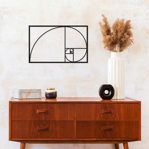 Decoratiune de perete, Golden Ratio, Metal, Dimensiune: 53 x 35 cm, Negru imagine