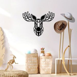 Decoratiune de perete, Moose, Metal, Dimensiune: 70 x 54 cm, Negru imagine