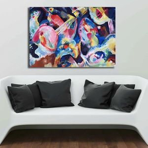 Tablou decorativ, 70100KANDINSKY029, Canvas , Lemn, Multicolor imagine