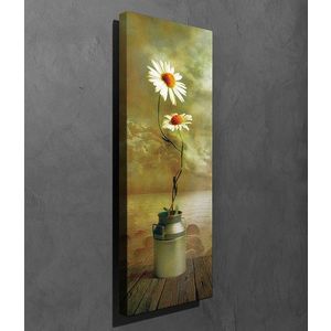 Tablou decorativ, PC164, Canvas, Lemn, Multicolor imagine