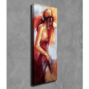 Tablou decorativ, PC199, Canvas, Lemn, Multicolor imagine