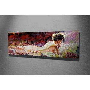 Tablou decorativ, PC211, Canvas, Lemn, Multicolor imagine