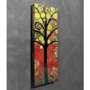 Tablou decorativ, PC241, Canvas, Lemn, Multicolor imagine