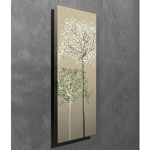 Tablou decorativ, PC251, Canvas, Lemn, Multicolor imagine