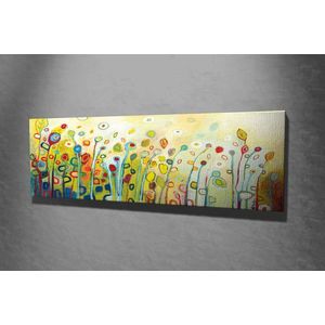 Tablou decorativ, PC246, Canvas, Lemn, Multicolor imagine