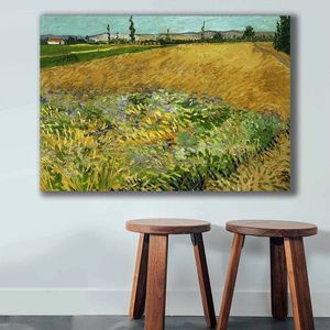 Tablou decorativ, 70100VANGOGH012, Canvas , Lemn, Multicolor imagine