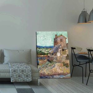 Tablou decorativ, 70100VANGOGH033, Canvas , Lemn, Multicolor imagine