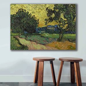 Tablou decorativ, 70100VANGOGH032, Canvas , Lemn, Multicolor imagine