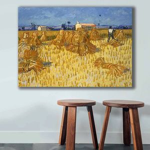 Tablou decorativ, 70100VANGOGH046, Canvas , Lemn, Multicolor imagine