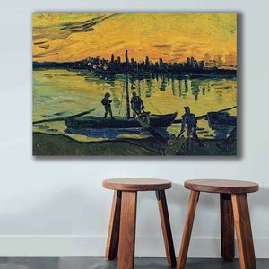 Tablou decorativ, 70100VANGOGH045, Canvas , Lemn, Multicolor imagine